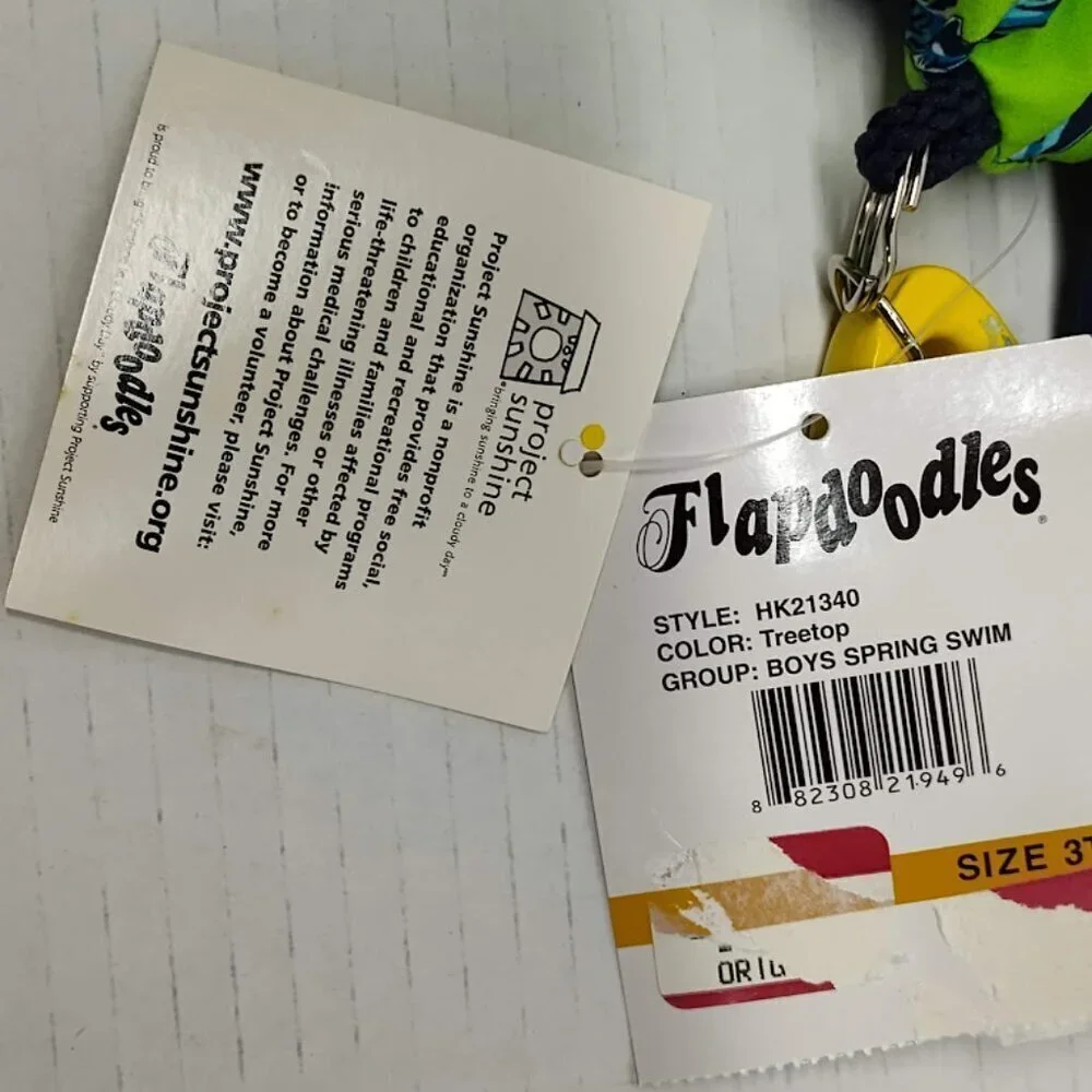 Flapdoodles Swim Set - 2 Separate Pieces Combined Trunk and Shirt Boys 3T NWT